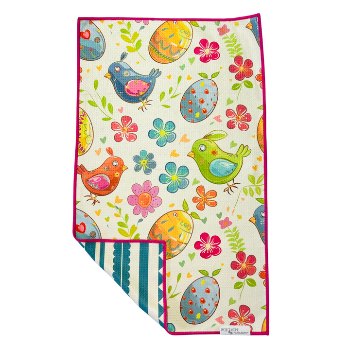 Easter Threads | Waffle Weave Microfiber Towels Kitchen & Bath Hand Towels Reversible Hand Towel | Towel Collective | Cody, WY