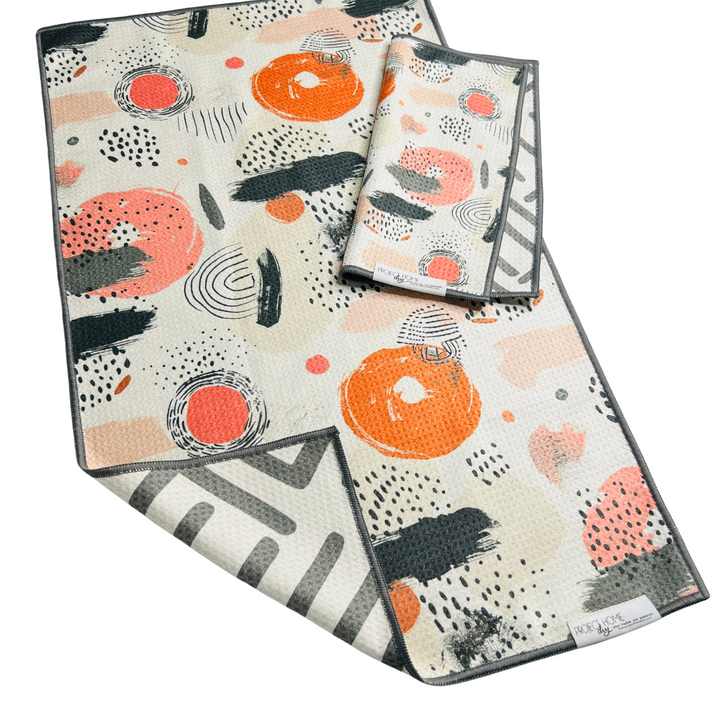 Abstract Circus | Waffle Weave Microfiber Towels Kitchen & Bath Hand Towels Reversible Hand Towel | Towel Collective | Cody, WY