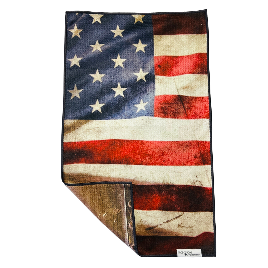 American Pride | Waffle Weave Microfiber Towels Kitchen & Bath Hand Towels Reversible Hand Towel | Towel Collective | Cody, WY