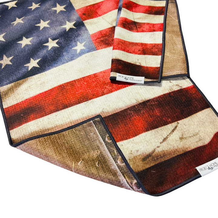 American Pride | Waffle Weave Microfiber Towels Kitchen & Bath Hand Towels Reversible Hand Towel | Towel Collective | Cody, WY
