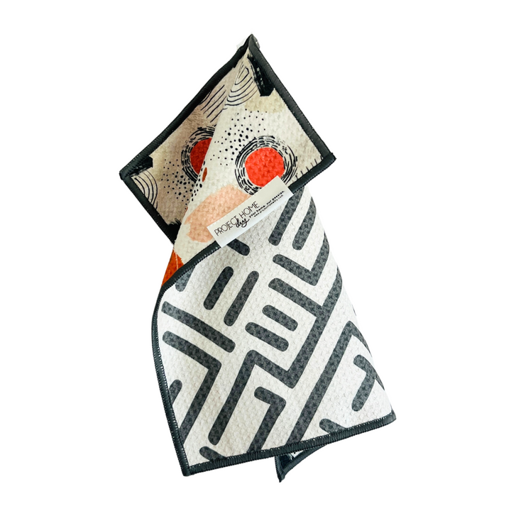 Abstract Circus | Waffle Weave Microfiber Towels Kitchen & Bath Hand Towels Reversible Hand Towel | Towel Collective | Cody, WY