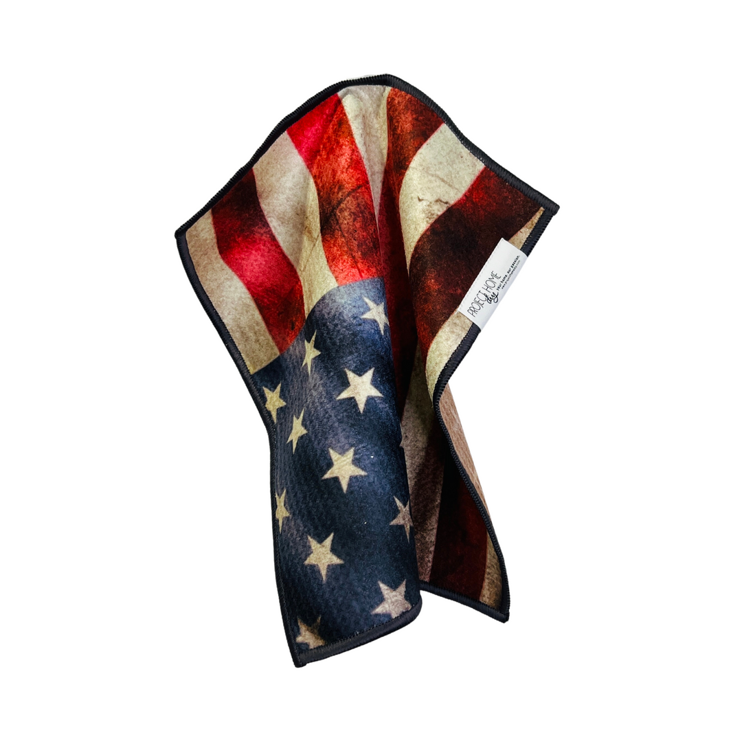 American Pride | Waffle Weave Microfiber Towels Kitchen & Bath Hand Towels Reversible Hand Towel | Towel Collective | Cody, WY