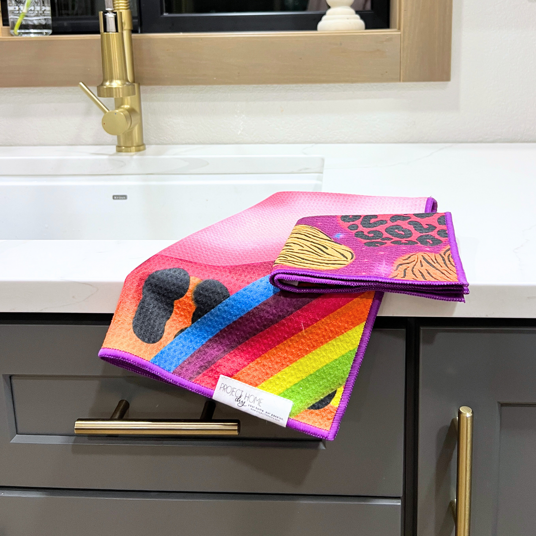 90's Girl | Waffle Weave Microfiber Towels Kitchen & Bath Hand Towels Reversible Hand Towel | Towel Collective | Cody, WY