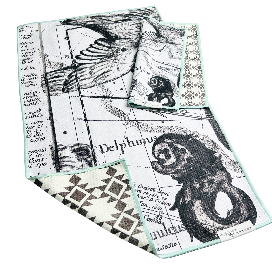Delphinus | Waffle Weave Microfiber Towels Kitchen & Bath Hand Towels Reversible Hand Towel | Towel Collective | Cody, WY