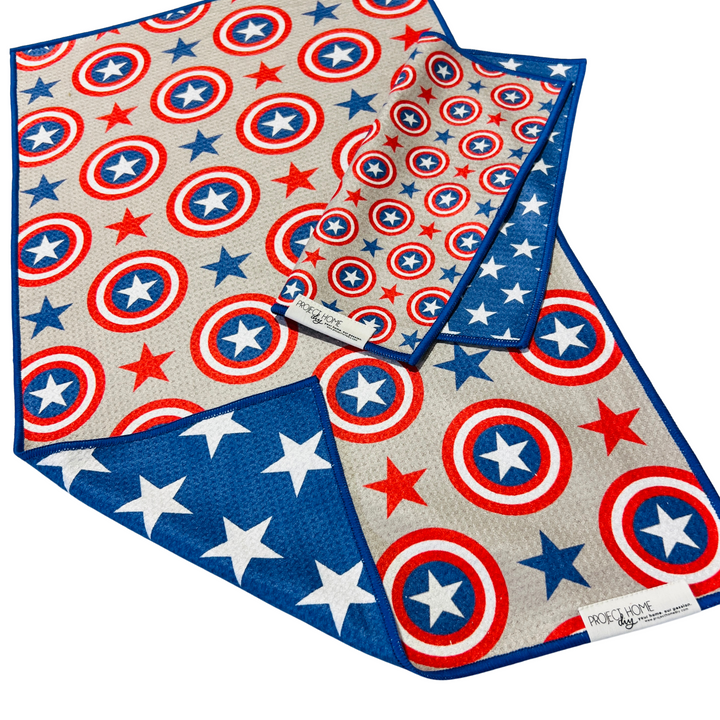 Patriotic Pop | Waffle Weave Microfiber Towels Kitchen & Bath Hand Towels Reversible Hand Towel | Towel Collective | Cody, WY