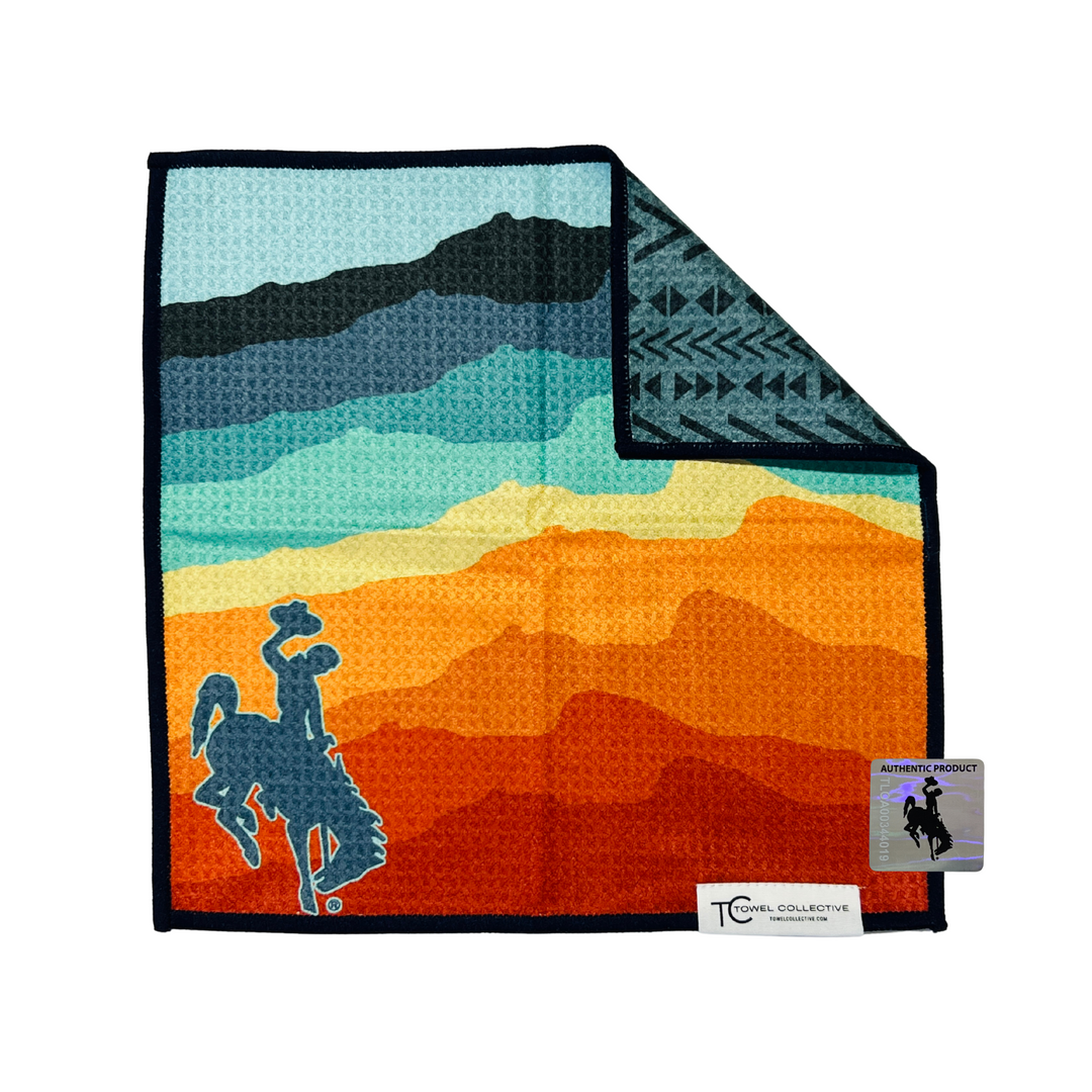 Wyoming Cowboy | Waffle Weave Microfiber Towels Kitchen & Bath Hand Towels Reversible Hand Towel | Towel Collective | Cody, WY