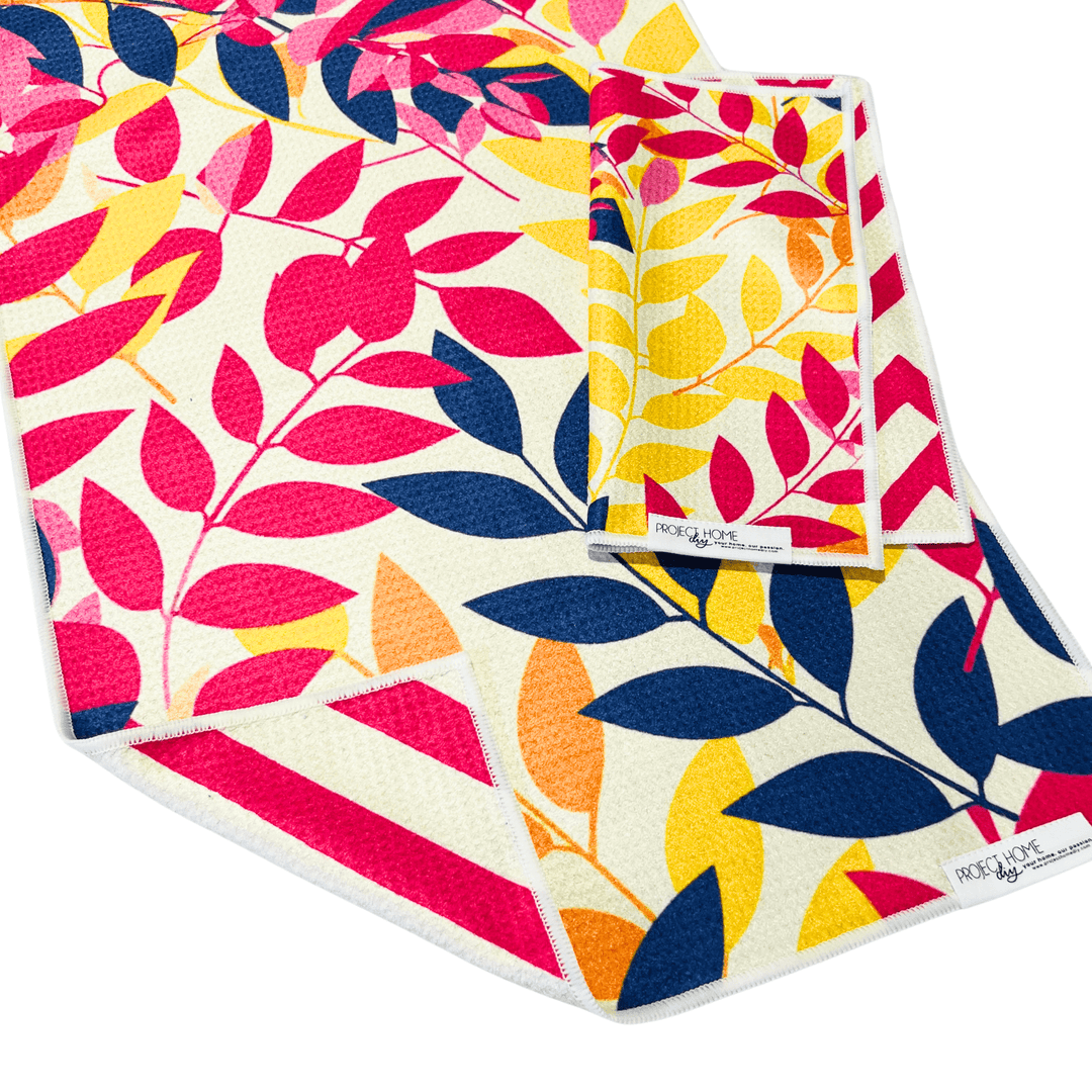 Bright Fern | Waffle Weave Microfiber Towels Kitchen & Bath Hand Towels Reversible Hand Towel | Towel Collective | Cody, WY