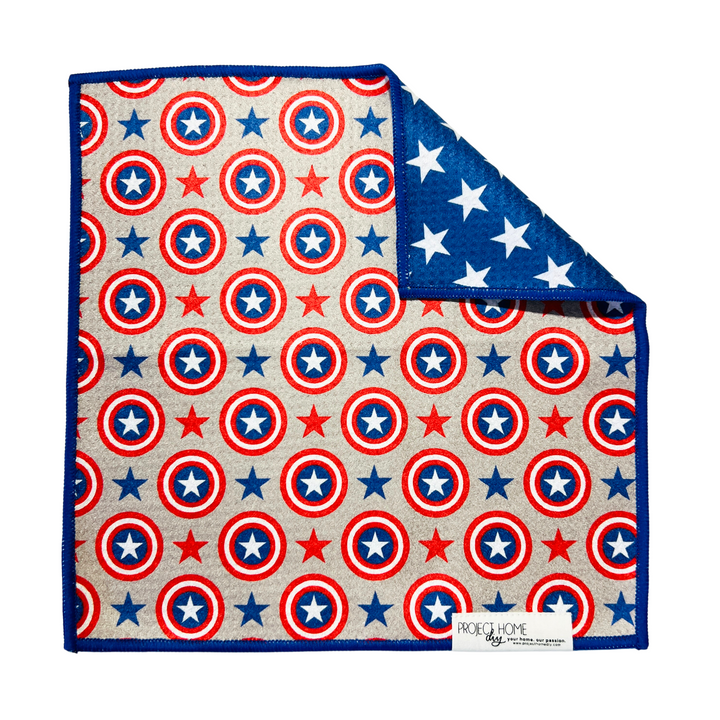 Patriotic Pop | Waffle Weave Microfiber Towels Kitchen & Bath Hand Towels Reversible Hand Towel | Towel Collective | Cody, WY