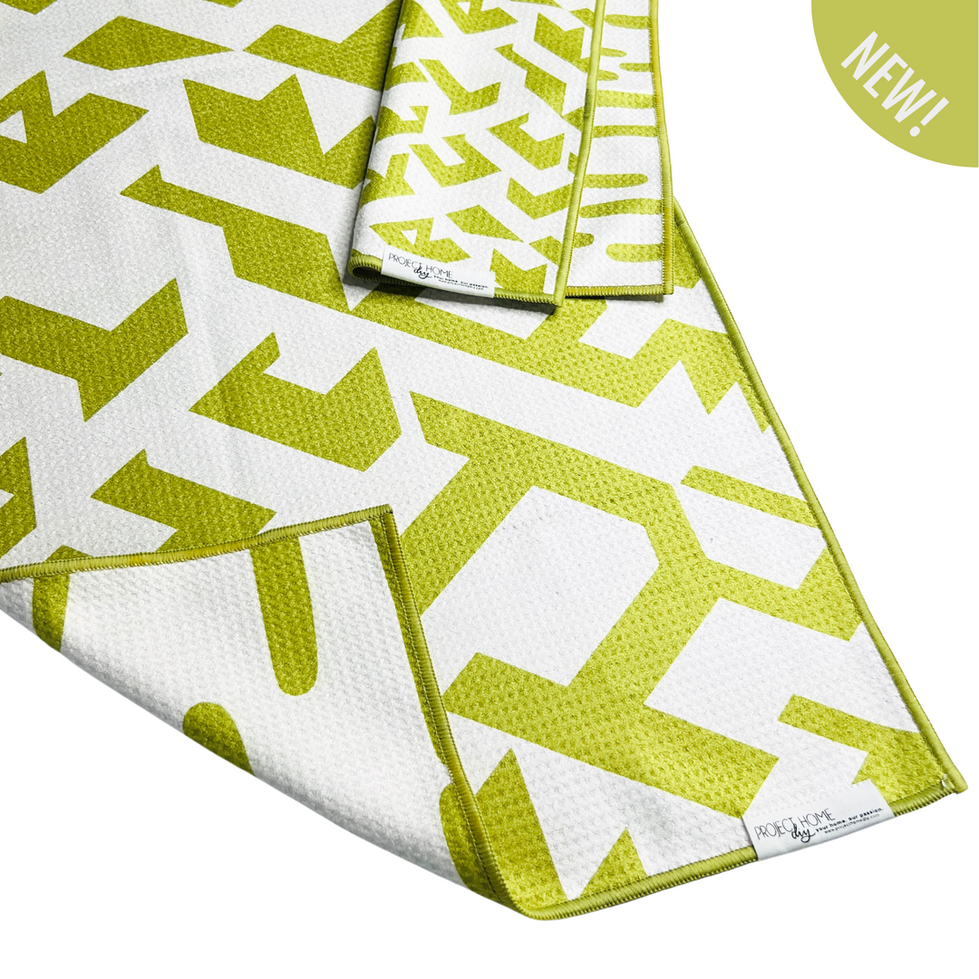 Subtle Spring Citron | Waffle Weave Microfiber Towels Kitchen & Bath Hand Towels Reversible Hand Towel | Towel Collective | Cody, WY