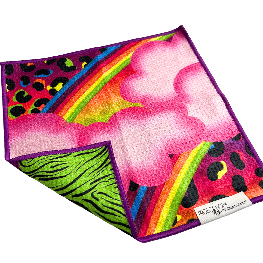 90's Girl | Waffle Weave Microfiber Towels Kitchen & Bath Hand Towels Reversible Hand Towel | Towel Collective | Cody, WY