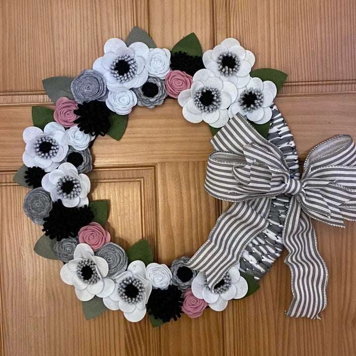 Bloom Your Own Way | Felt Flower Wreath | DIY Felt Flowers ProjectHomeDIY