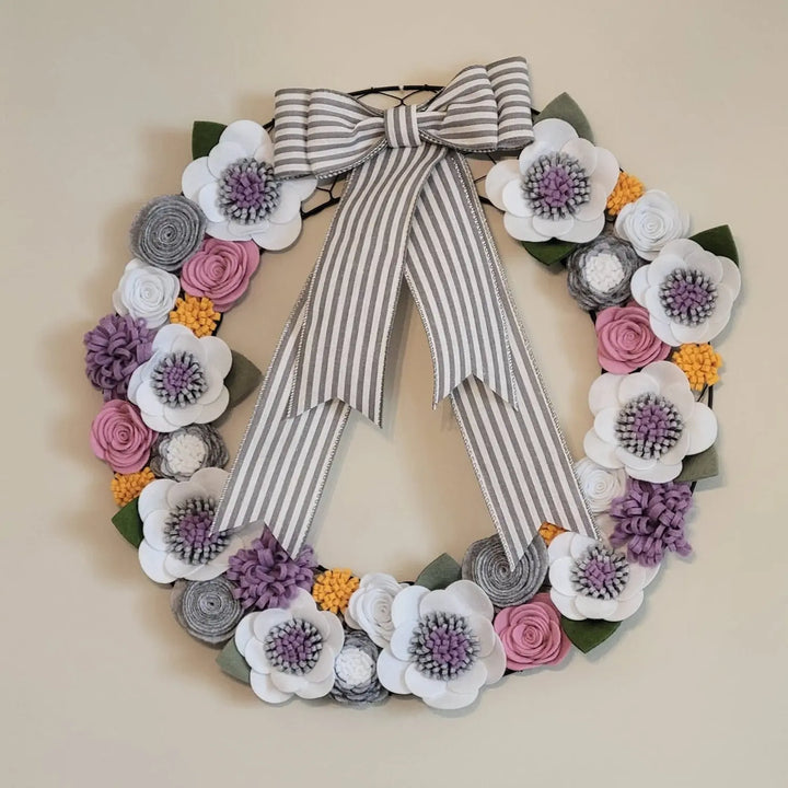 Bloom Your Own Way | Felt Flower Wreath | DIY Felt Flowers ProjectHomeDIY