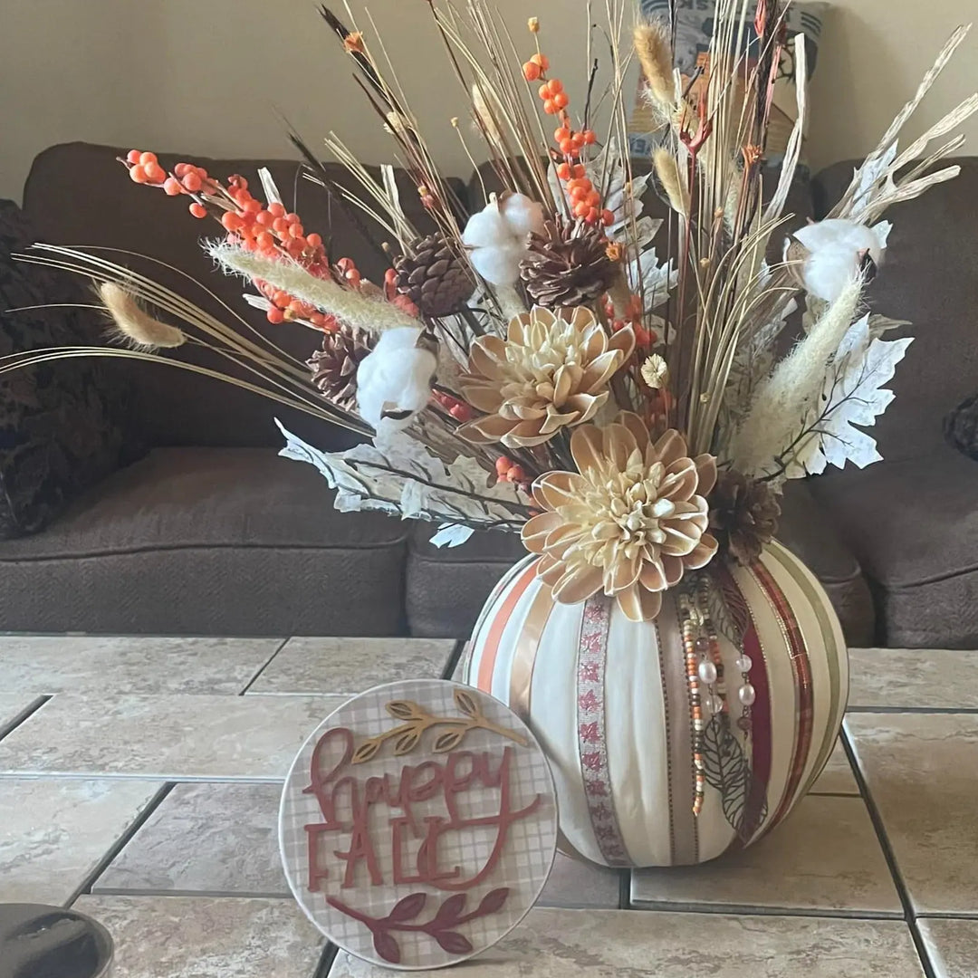 Picking the Pumpkins |  Fall Pumpkin Centerpiece ProjectHomeDIY