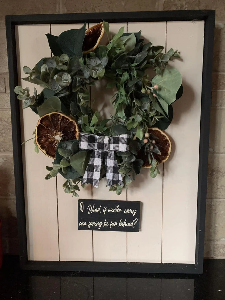 Simple Sentiments Framed Wood Sign | Wreath & Quotes ProjectHomeDIY