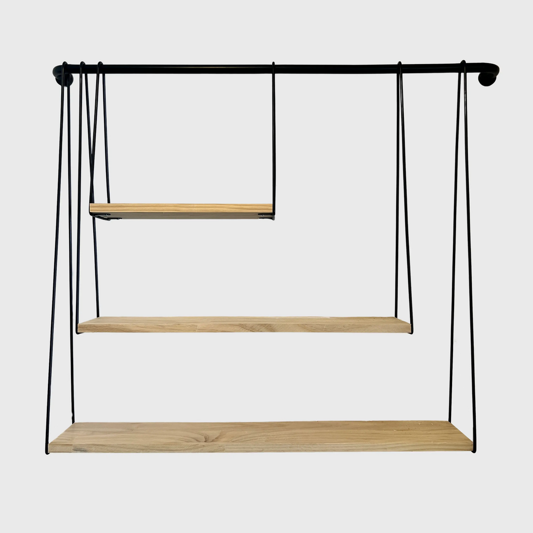 Triple Tiered Wall Shelf | Metal & Wood Decor Shelving | VIP Kit ProjectHomeDIY