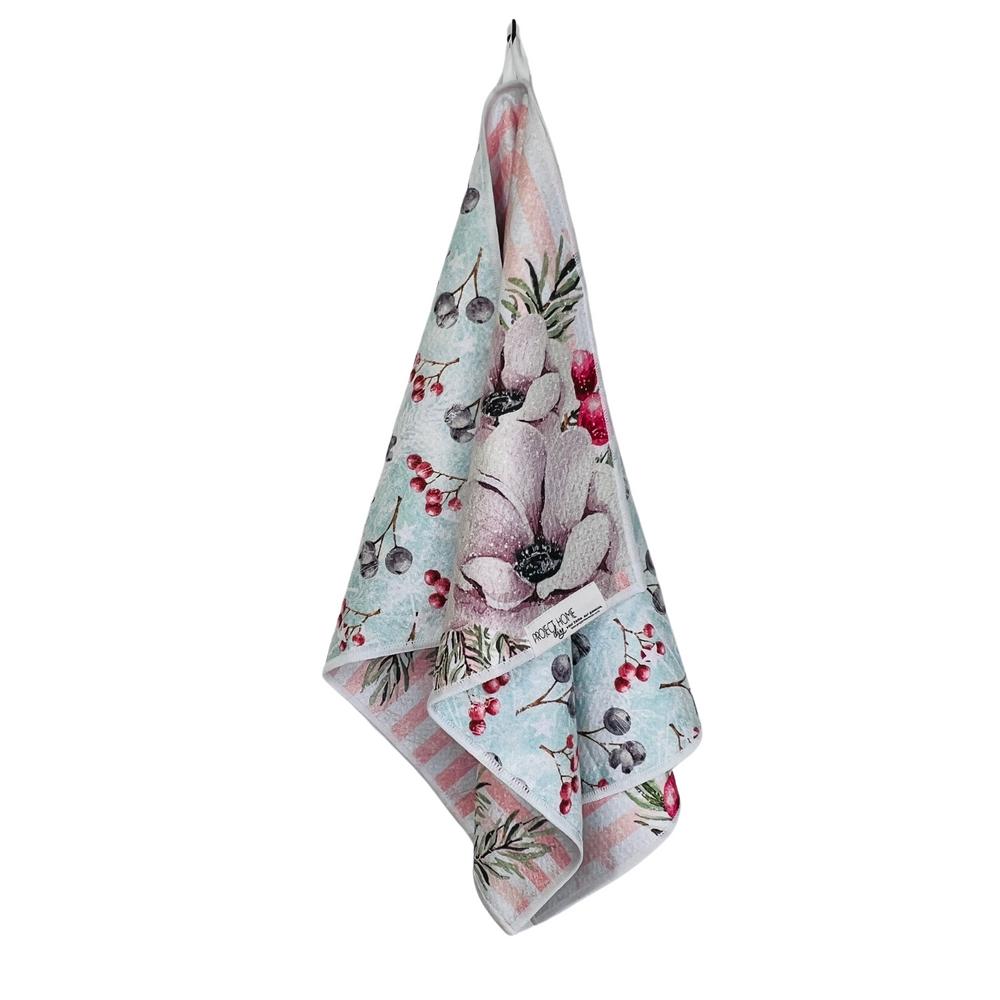 Winterberry | Waffle Weave Microfiber Towels Kitchen & Bath Hand Towels Reversible Hand Towel | Towel Collective | Cody, WY