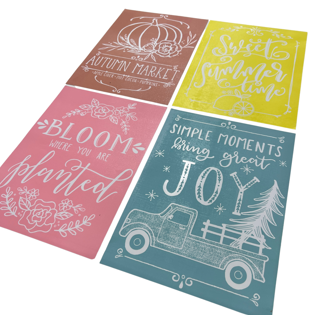 Set of 4 Seasonal Stencils | Bulk Buy
