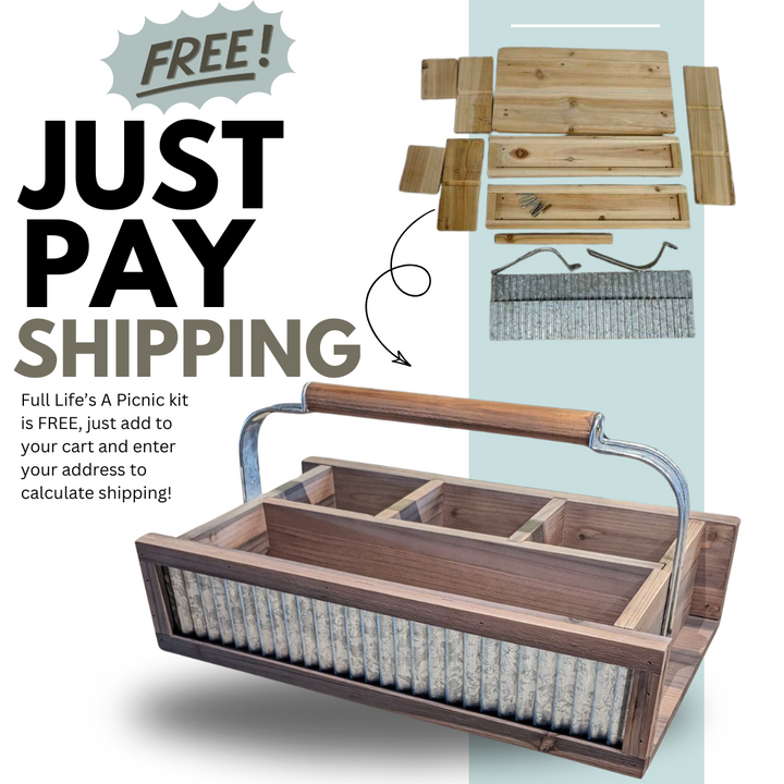 FREE - Just Pay Shipping | DIY Wood/Metal Crate | Purchase ONLY 1 Per Transaction!