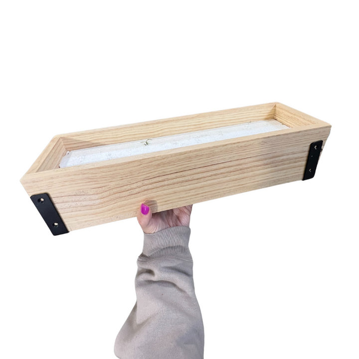 Wood Box w/ Black Metal | Bulk Buy