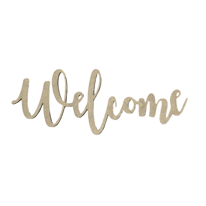 Wood Laser Cut Welcome Word 13"| Bulk Buy