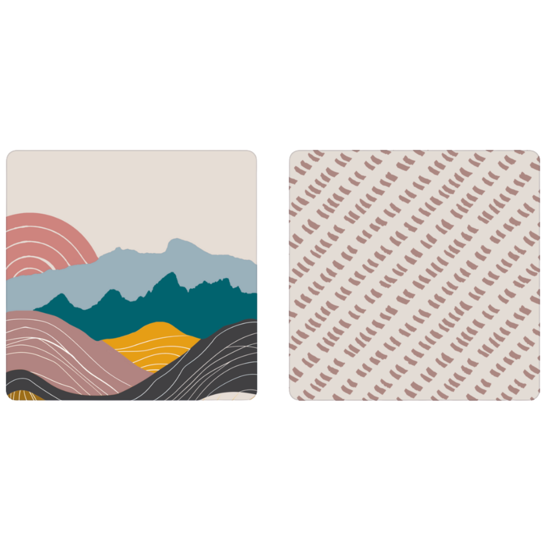 Wyoming Sunrise | Waffle Weave Microfiber Towels Kitchen & Bath
