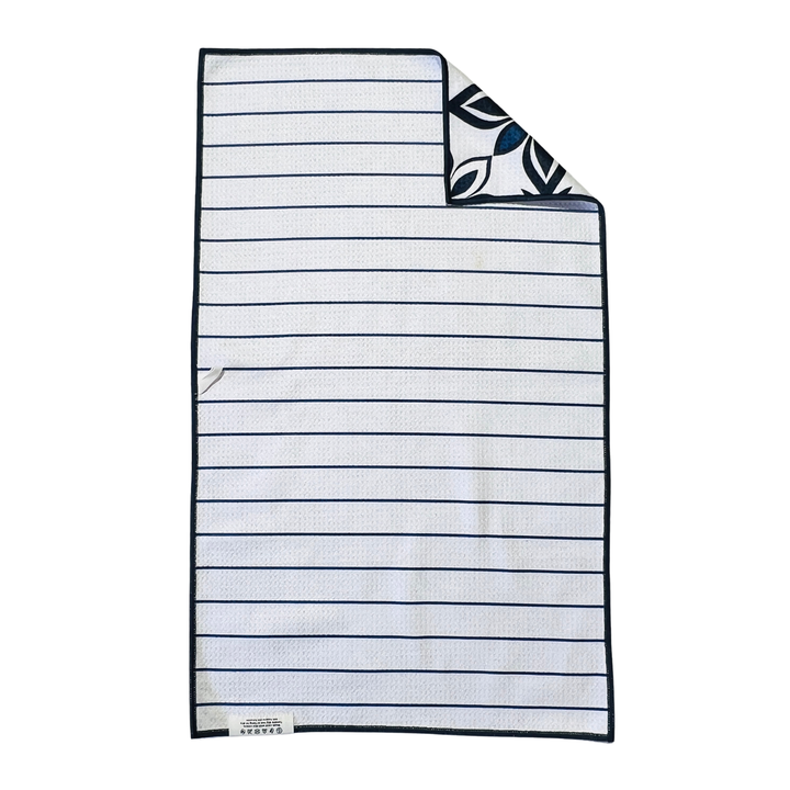 Navy Tiles | Reversible Towel