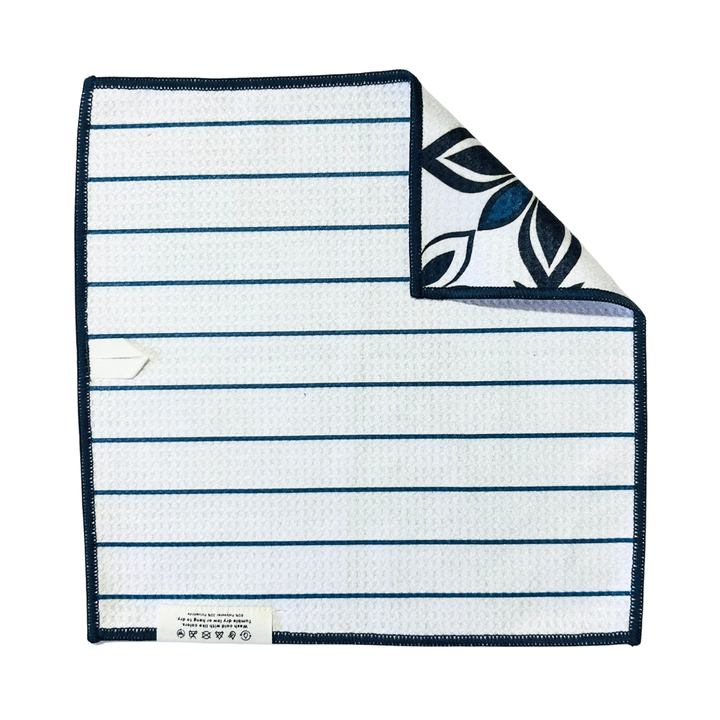 Navy Tiles | Reversible Towel