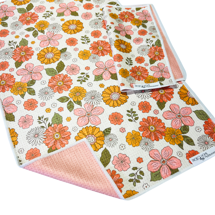 Retro Flowers | Reversible Towel