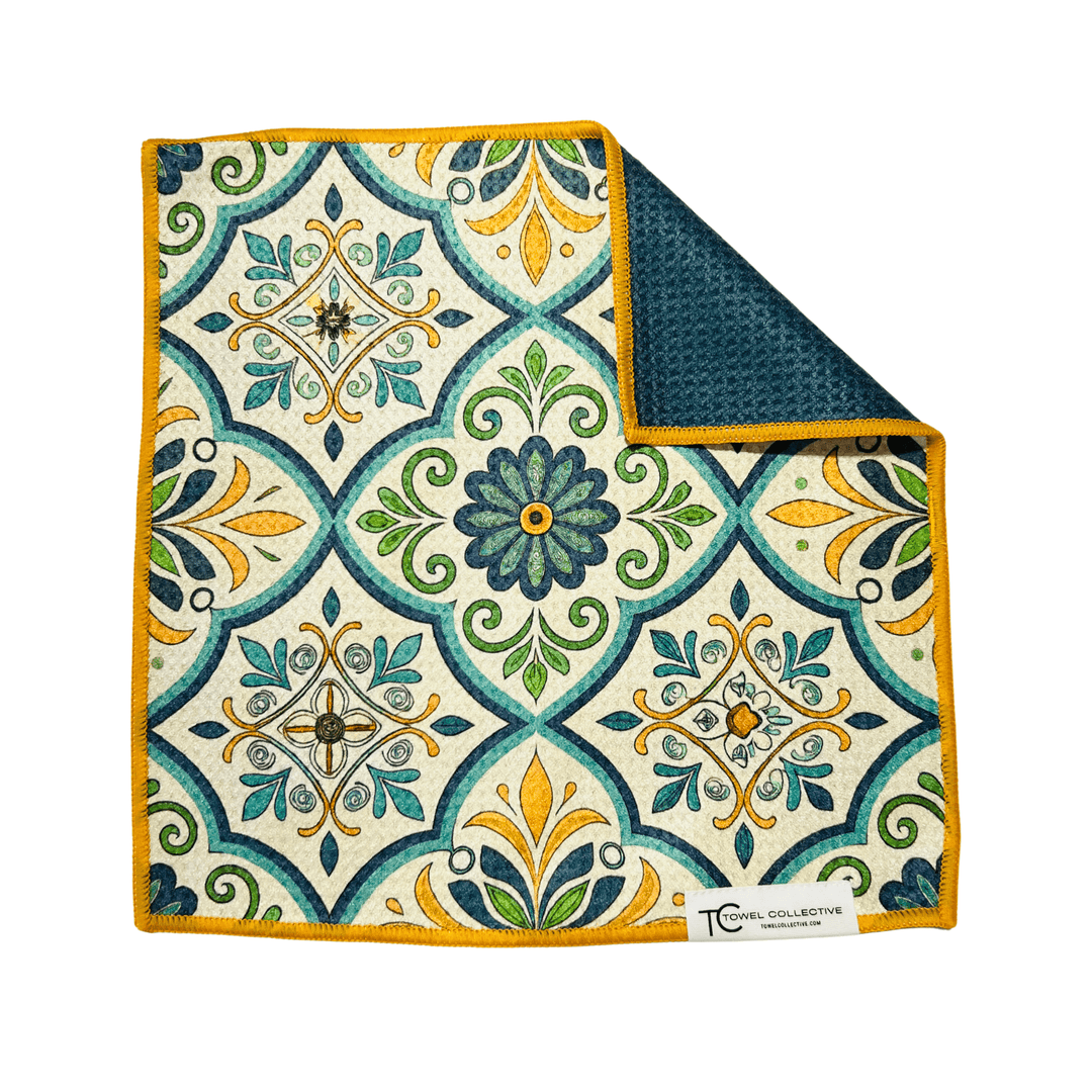 Turquoise Tile | Reversible Towel