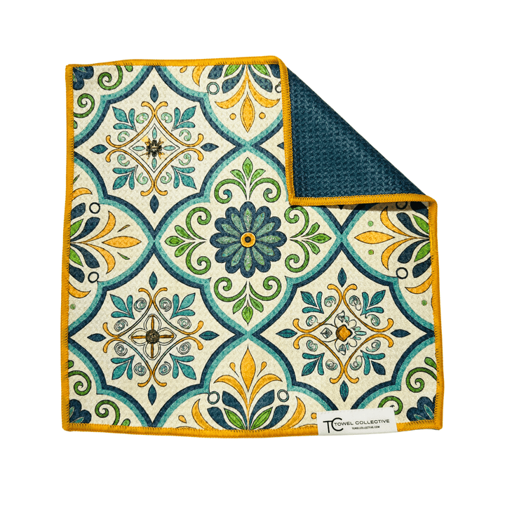 Turquoise Tile | Reversible Towel