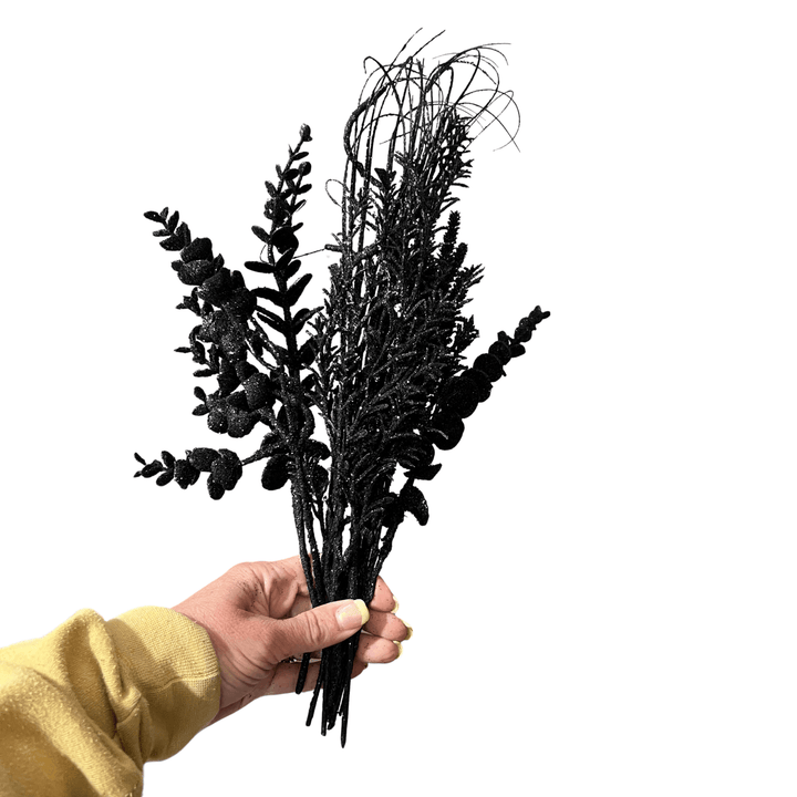 Black Glitter Floral Bundle | Bulk Buy