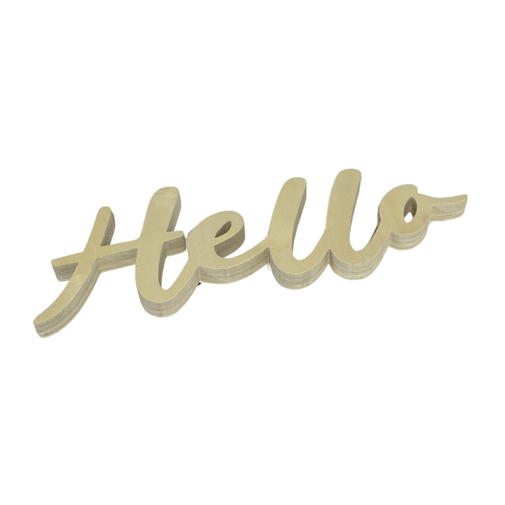 Hello Wood Cutout | Bulk Buy