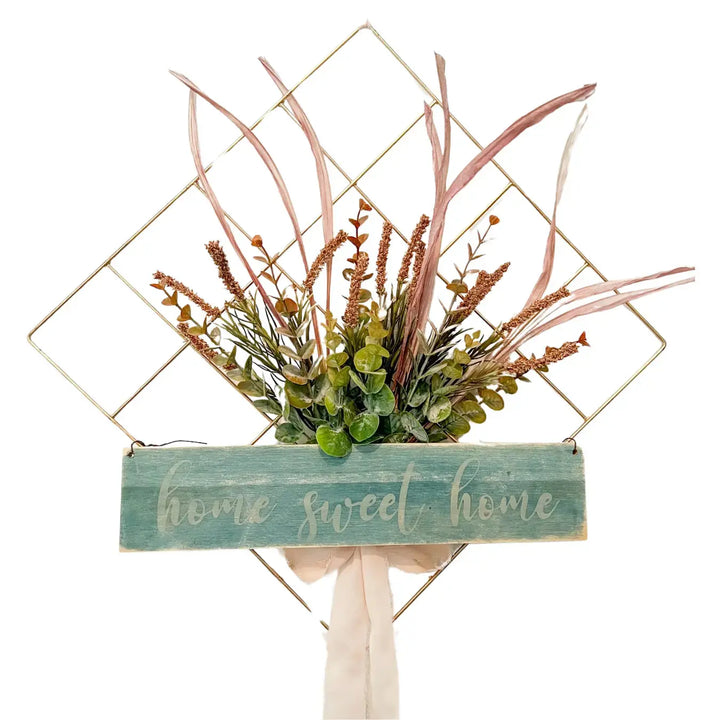 Autumn Harvest Wreath |  Square Wire & Floral w/ Mesh Stencil ProjectHomeDIY