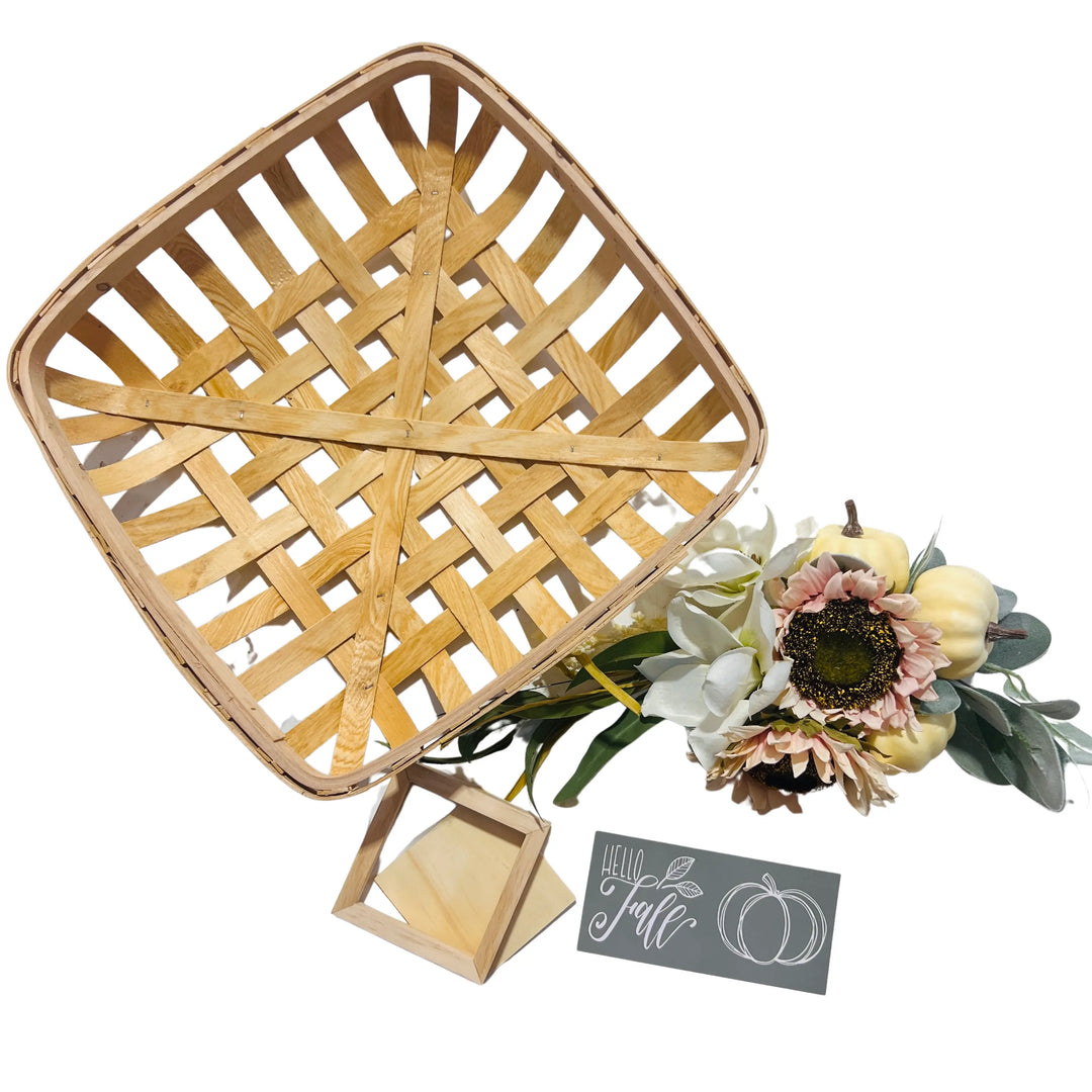 Gathering Fall | DIY Fall Tobacco Basket Wreath ProjectHomeDIY