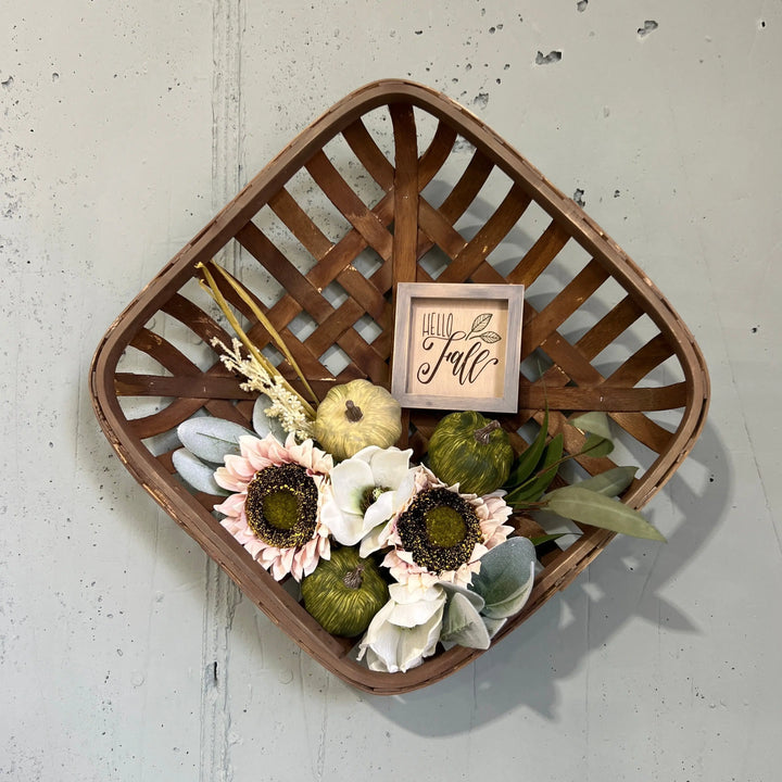 Gathering Fall | DIY Fall Tobacco Basket Wreath