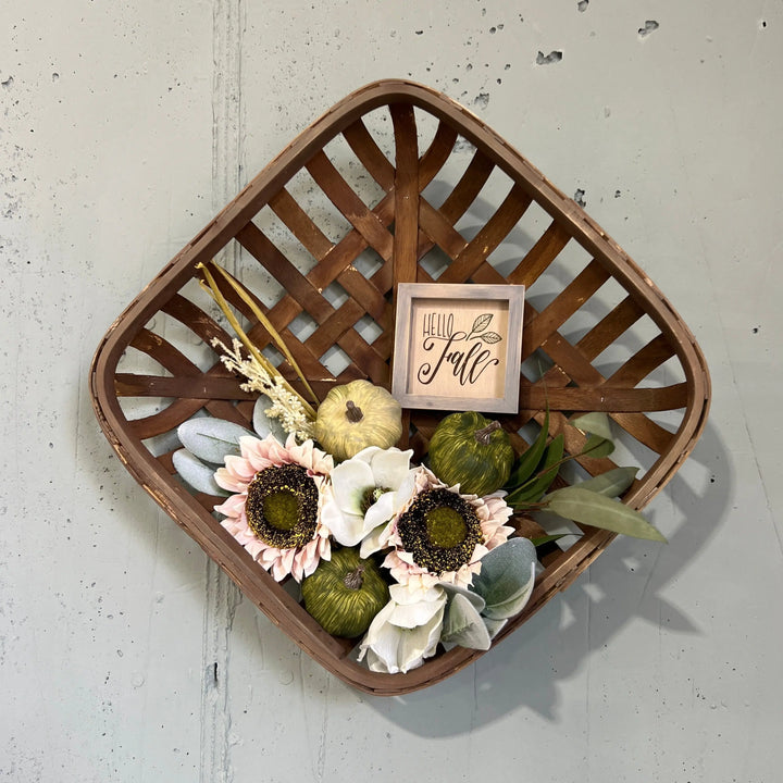 Gathering Fall | DIY Fall Tobacco Basket Wreath ProjectHomeDIY