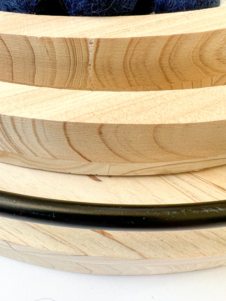 Wood 3 Tiered Tray w/ Black Metal | Bulk Buy