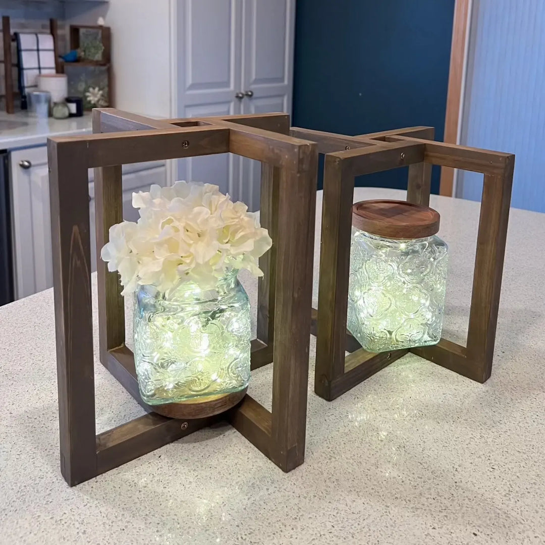 Shines Within | DIY Wood Lanterns & Glass Jars