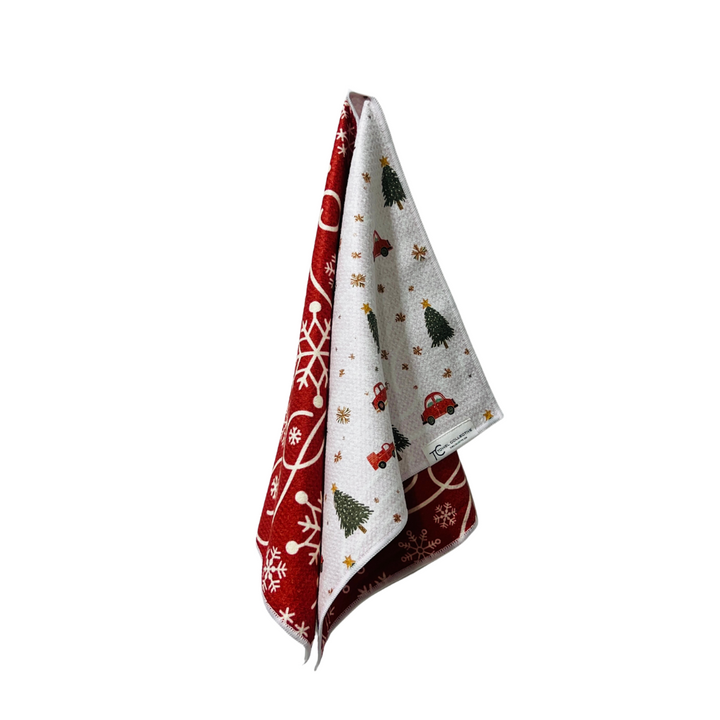 Going on a Tree Hunt | Waffle Weave Microfiber Towels Kitchen & Bath Hand Towels Reversible Hand Towel | Towel Collective | Cody, WY