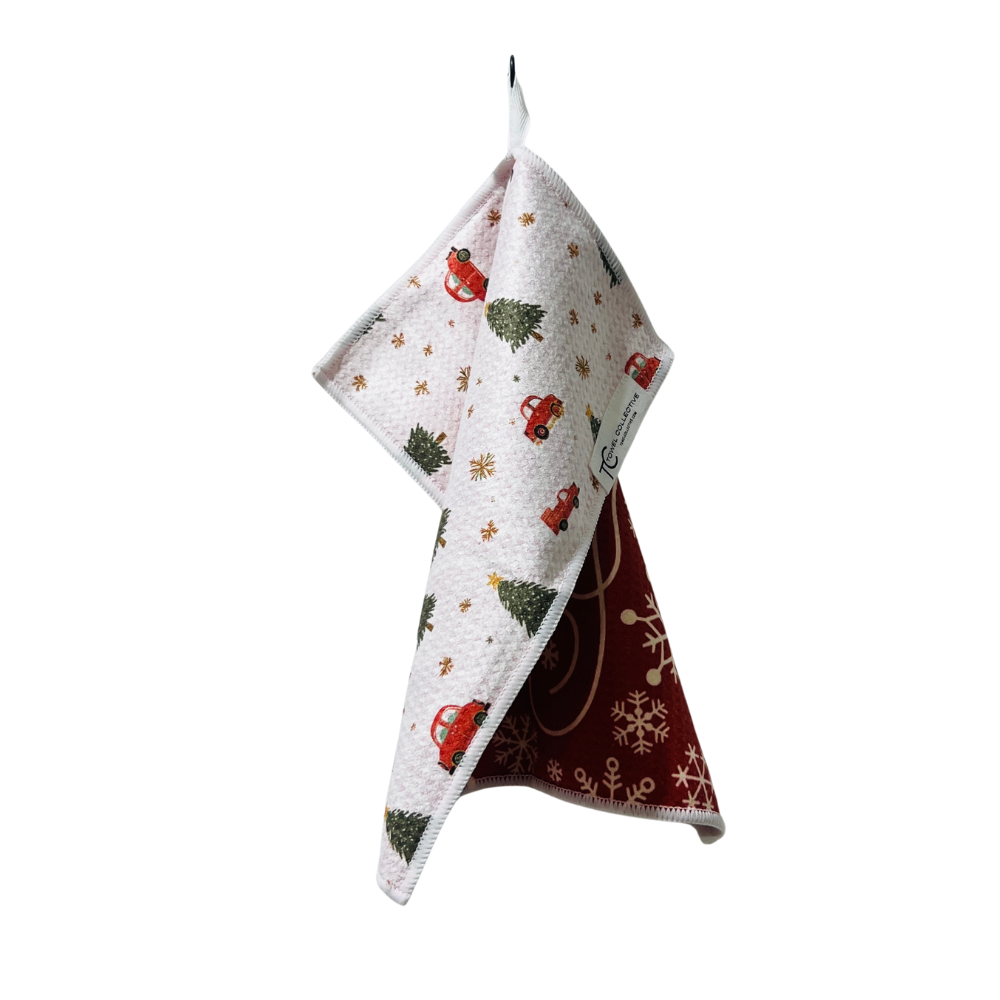 Going on a Tree Hunt | Waffle Weave Microfiber Towels Kitchen & Bath Hand Towels Reversible Hand Towel | Towel Collective | Cody, WY