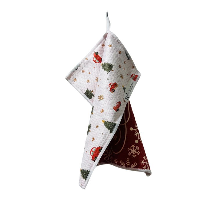 Going on a Tree Hunt | Waffle Weave Microfiber Towels Kitchen & Bath Hand Towels Reversible Hand Towel | Towel Collective | Cody, WY