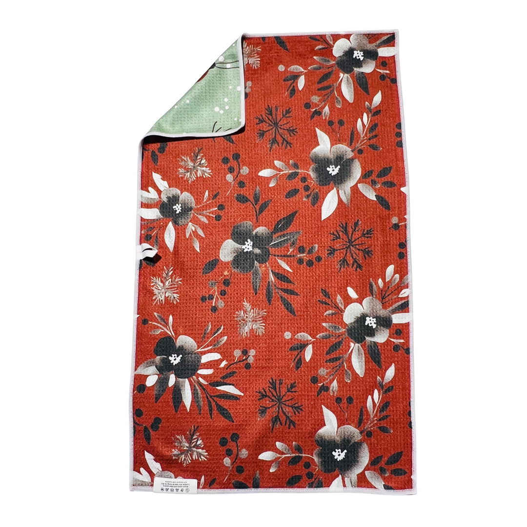 Jolly Snowman | Waffle Weave Microfiber Towels Kitchen & Bath