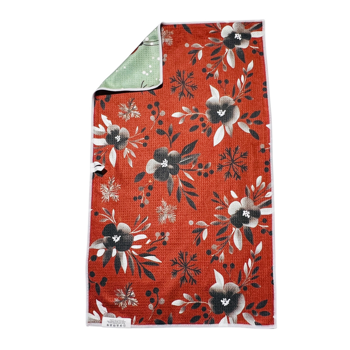 Jolly Snowman | Waffle Weave Microfiber Towels Kitchen & Bath