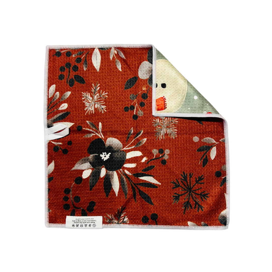 Jolly Snowman | Waffle Weave Microfiber Towels Kitchen & Bath