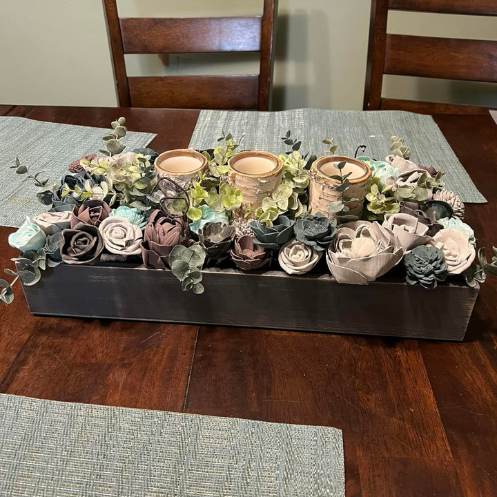 Wood Flower Box | DIY Dyeable Wood Flower Centerpiece