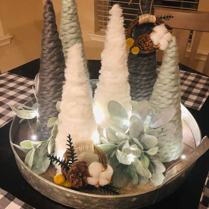 Winter Woodland | DIY Yarn Trees | Paper Mâché Trees