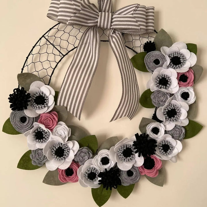 Bloom Your Own Way | Felt Flower Wreath | DIY Felt Flowers