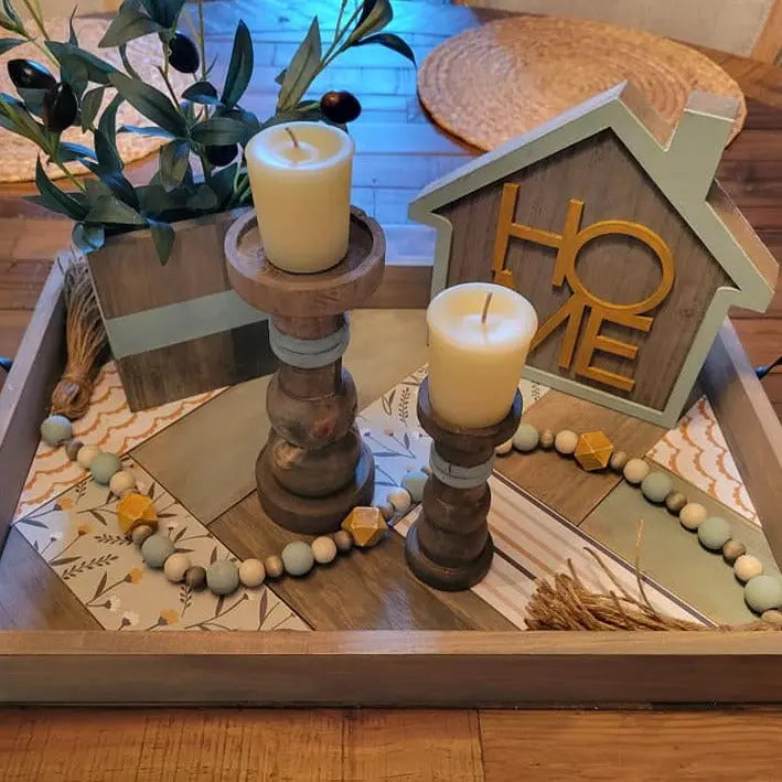Celebrate Home | DIY Shaker Sign + Candle sticks