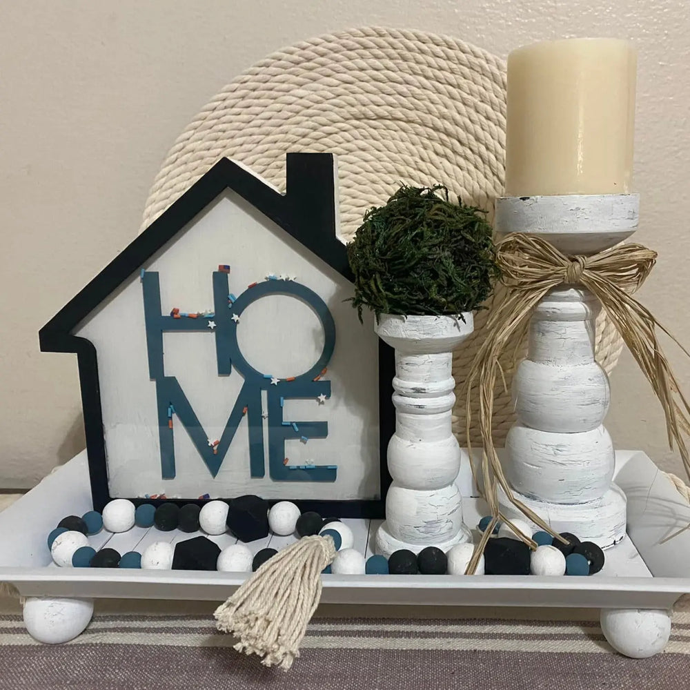 Celebrate Home | DIY Shaker Sign + Candle sticks ProjectHomeDIY