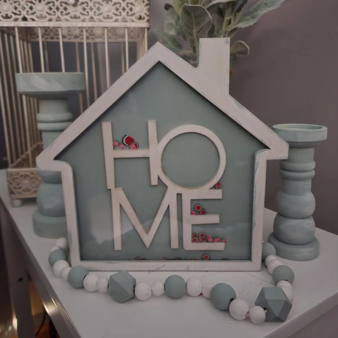 Celebrate Home | DIY Shaker Sign + Candle sticks ProjectHomeDIY